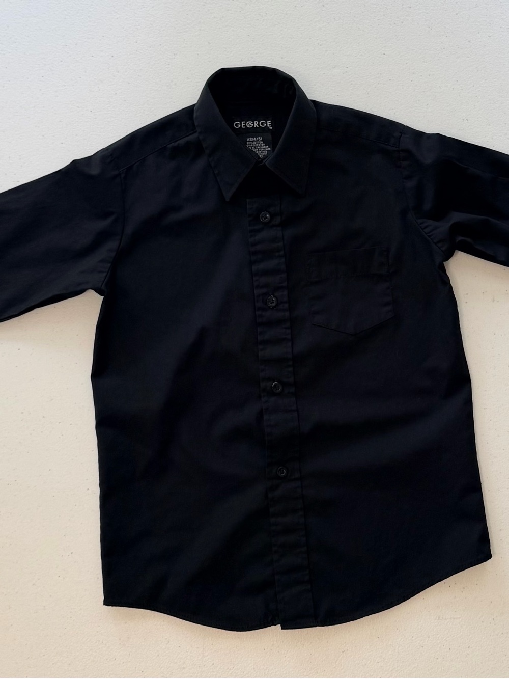 George Boy's Black Button-Up Shirt
